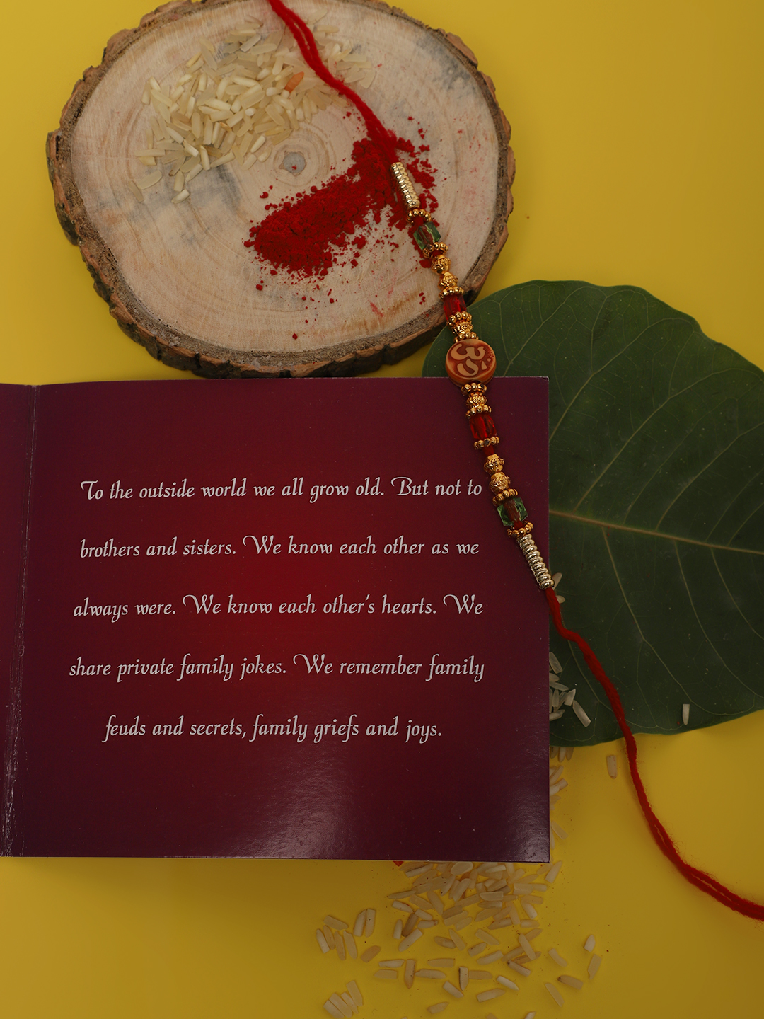 YouBella Rakhi and Greeting Card Combo for Brother (Multi-Colour) (YBRK_76)